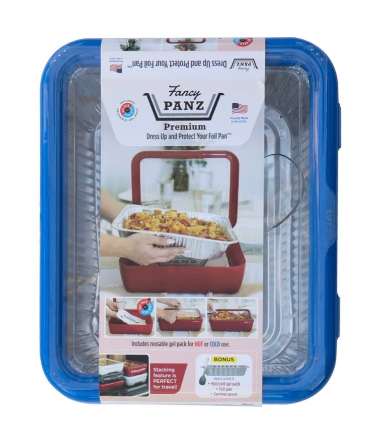 Fancy Panz Classic, Dress Up & Protect Your Foil Pan, Made in USA, Fits  Half Size Foil Pans. Foil Pan & Serving Spoon Included. Hot or Cold Food.